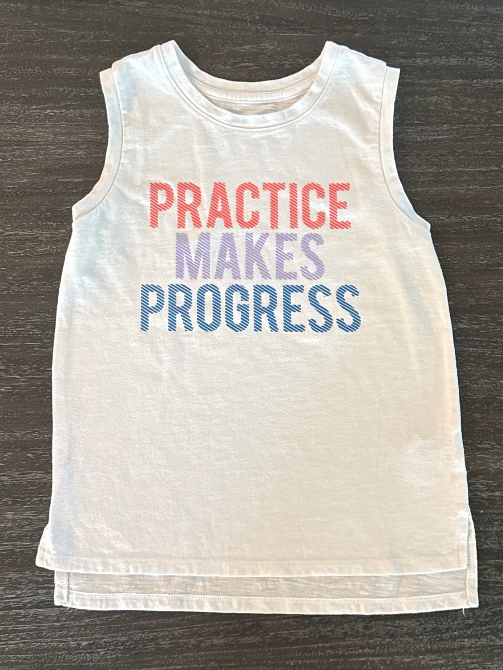 Athletic Girls Med (7/8) White Tank Top